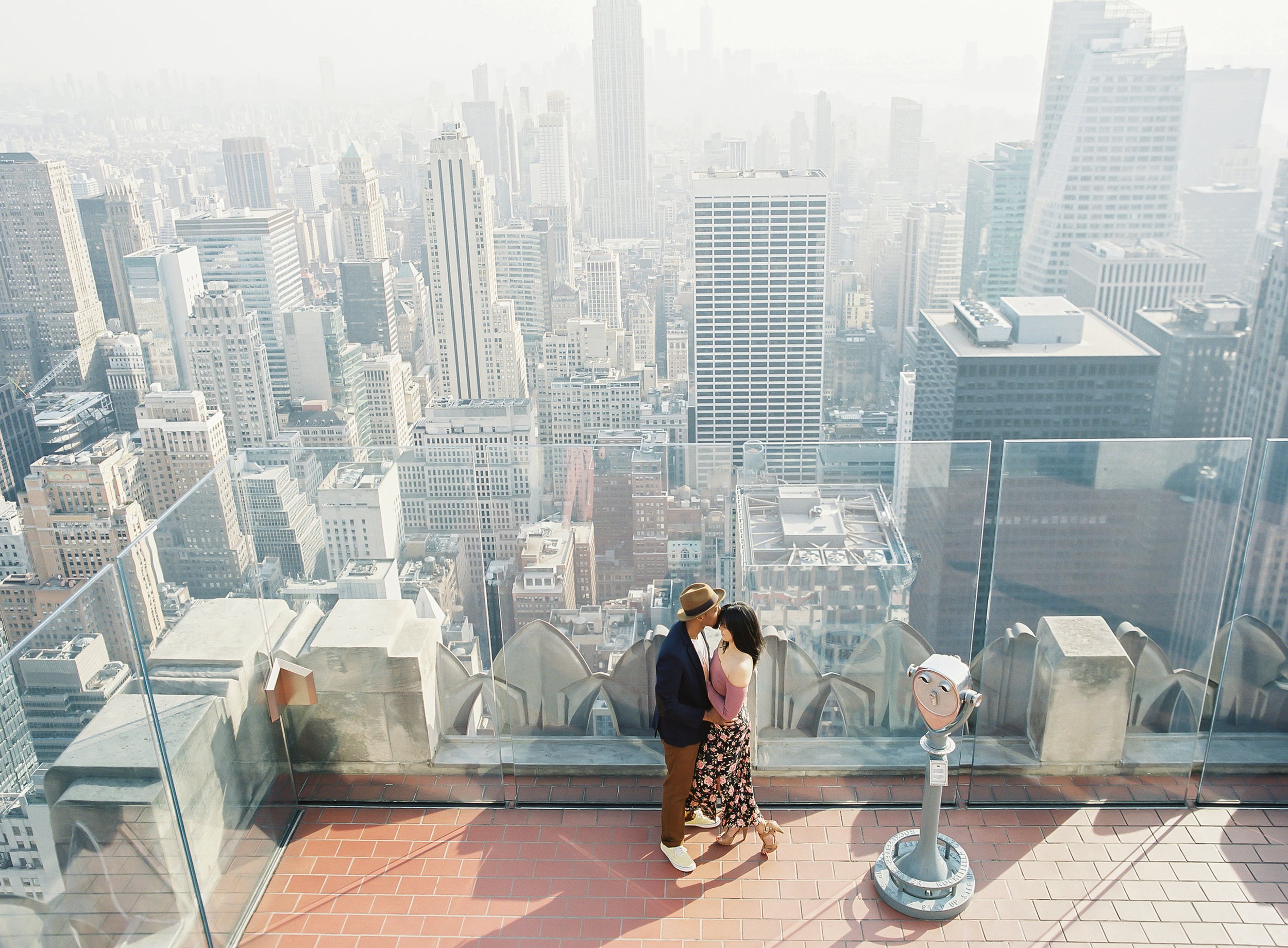 Top of the Rock Engagement Session NYC Pre-wedding